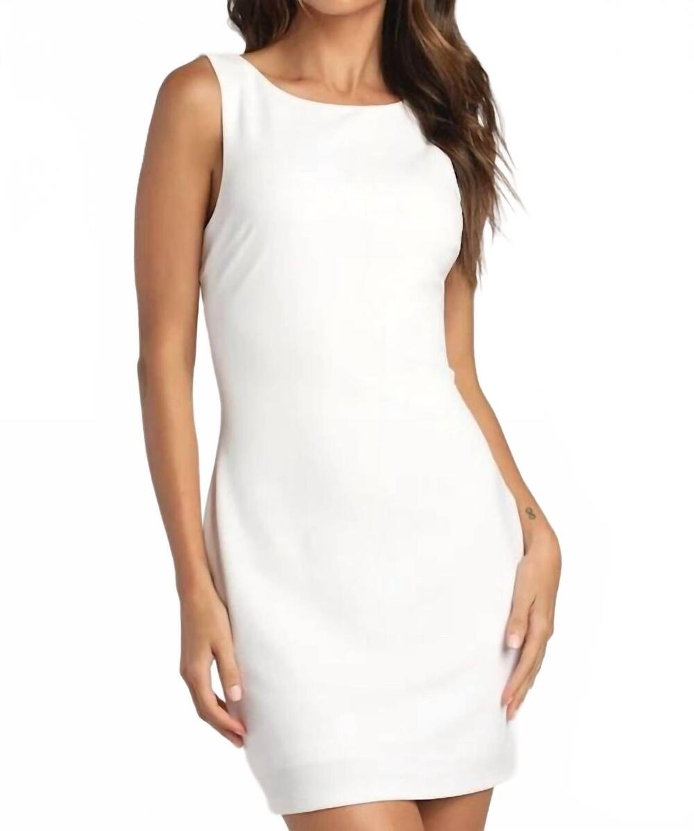 NEW LULUS devoted lover backless knotted bodycon mini dress in white